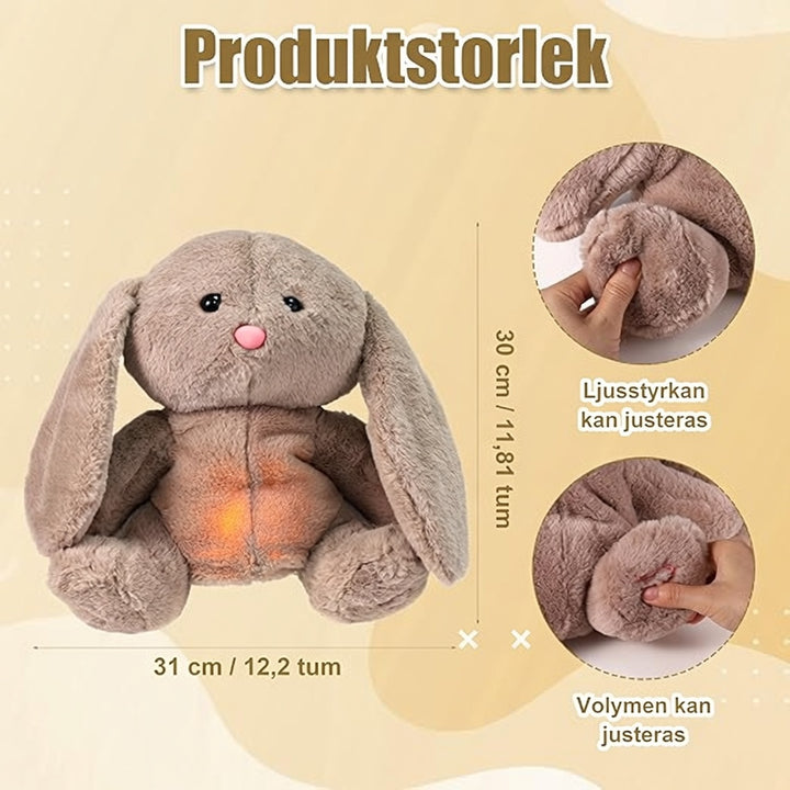 Kanin som andas - Lugnande Sovkompis med Ljus och Musik 🐰✨