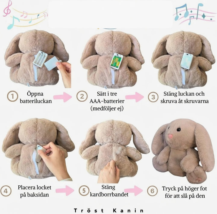 Kanin som andas - Lugnande Sovkompis med Ljus och Musik 🐰✨