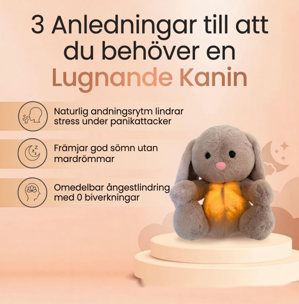 Kanin som andas - Lugnande Sovkompis med Ljus och Musik 🐰✨