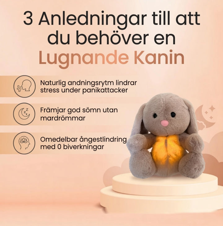 Kanin som andas - Lugnande Sovkompis med Ljus och Musik 🐰✨